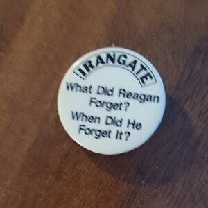 Vintage Political Pin - Irangate - 1980s - 1990s